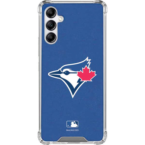 MLB Toronto Blue Jays Solid Distressed Galaxy A15 5G Clear Case